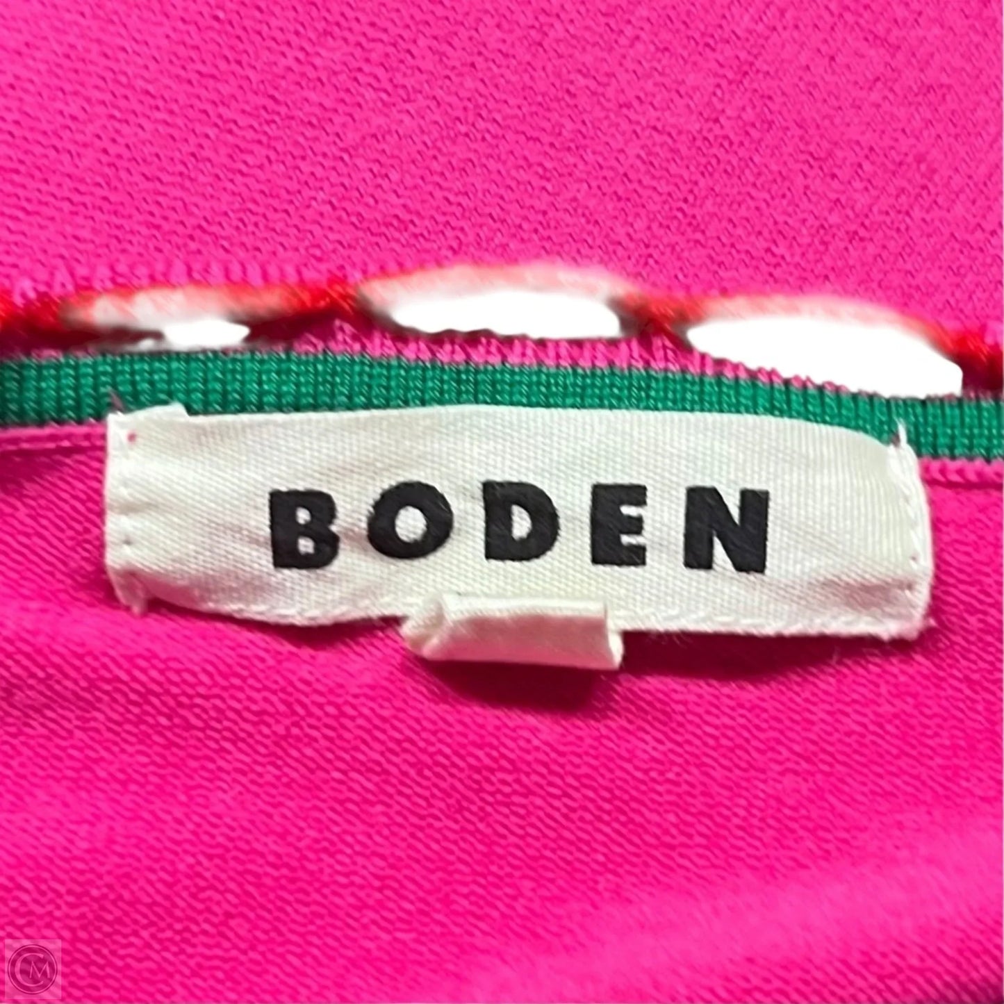 Sweater Short Sleeve By Boden In Pink & Red, Size: M