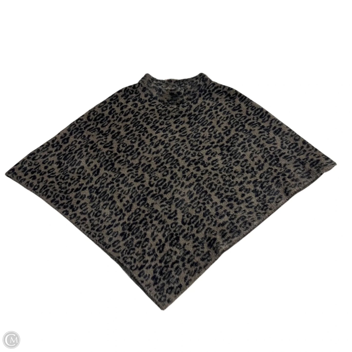 Poncho By Chicos In Leopard Print, Size: L