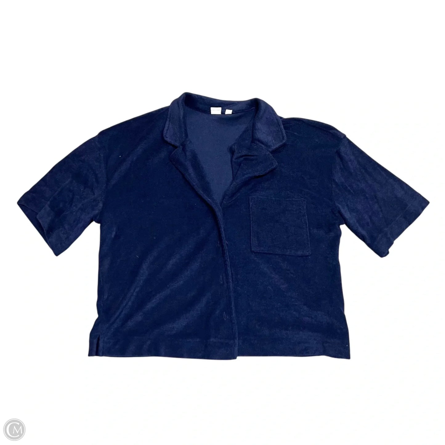 Top Short Sleeve By Gap In Navy, Size: L