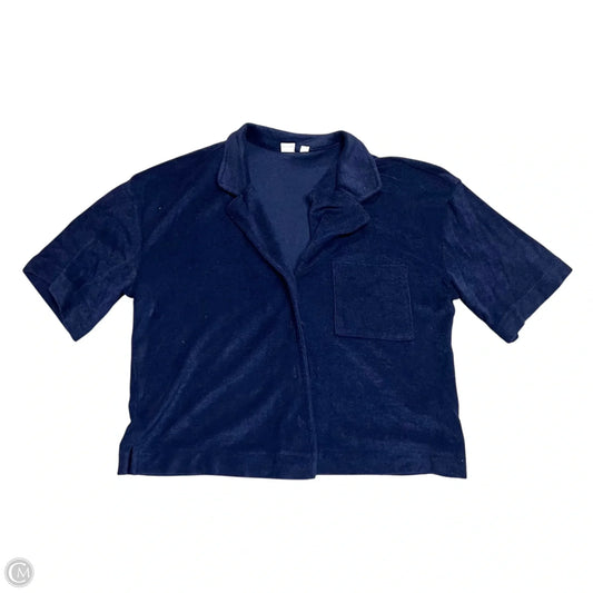 Top Short Sleeve By Gap In Navy, Size: L