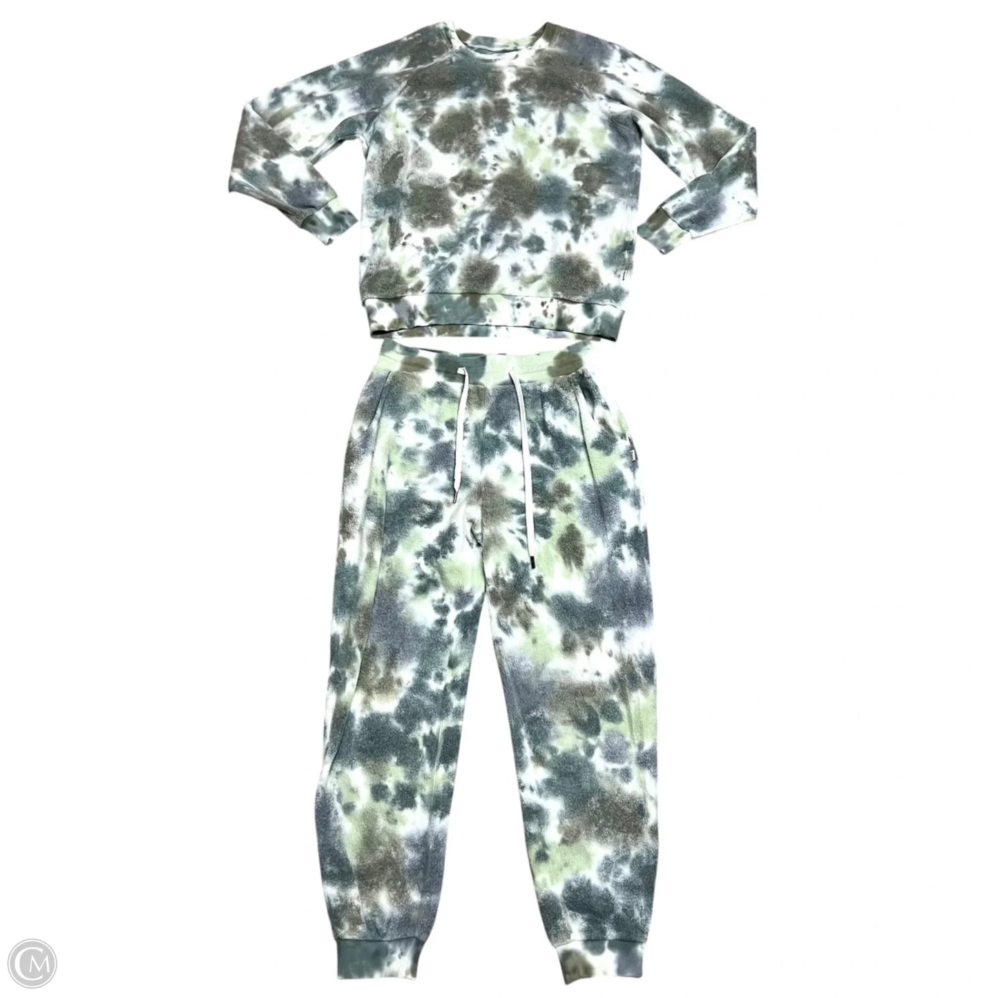 Pants Set 2pc By Feat In Green & White, Size: M