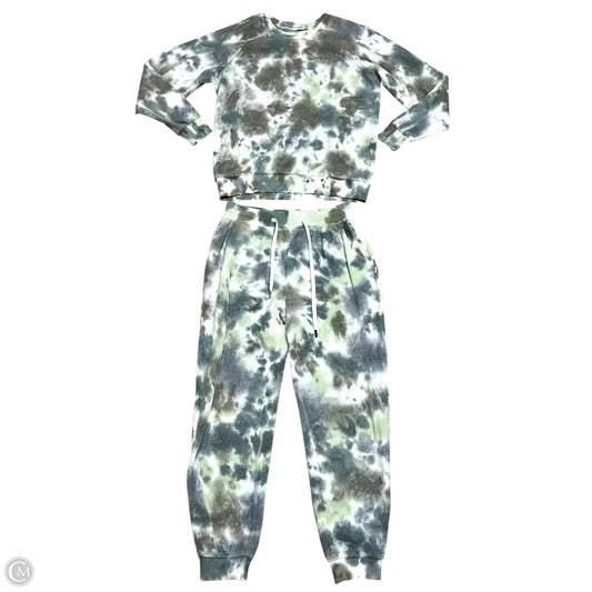 Pants Set 2pc By Feat In Green & White, Size: M
