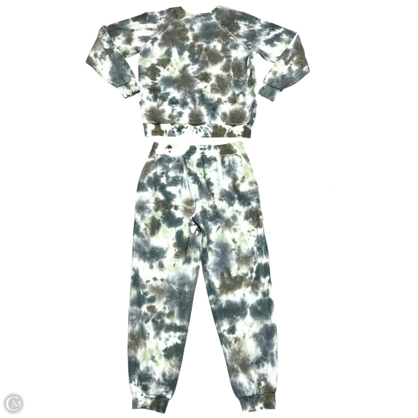 Pants Set 2pc By Feat In Green & White, Size: M