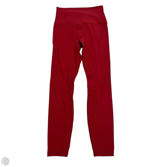 Athletic Leggings By Lululemon In Red, Size: 4