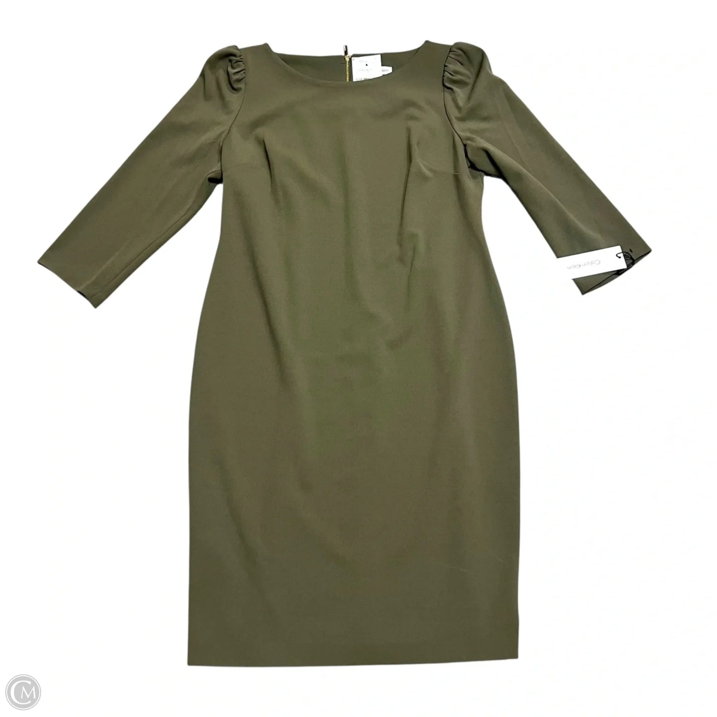 Dress Work By Calvin Klein In Green, Size: L