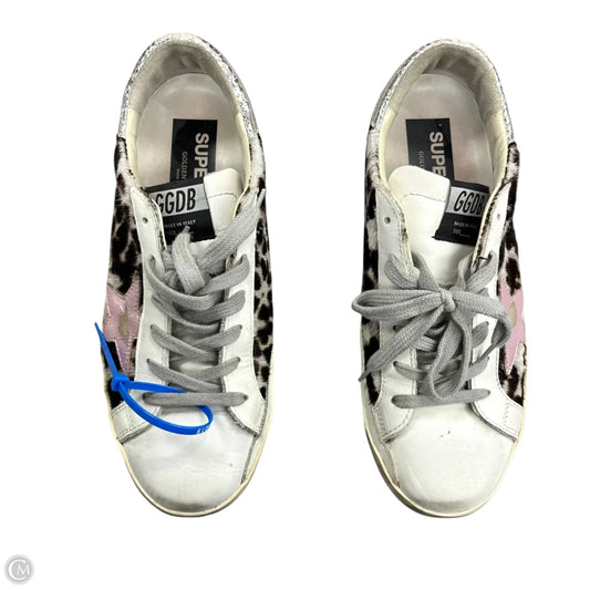 Shoes Luxury Designer By Golden Goose In Pink & White, Size: 7.5