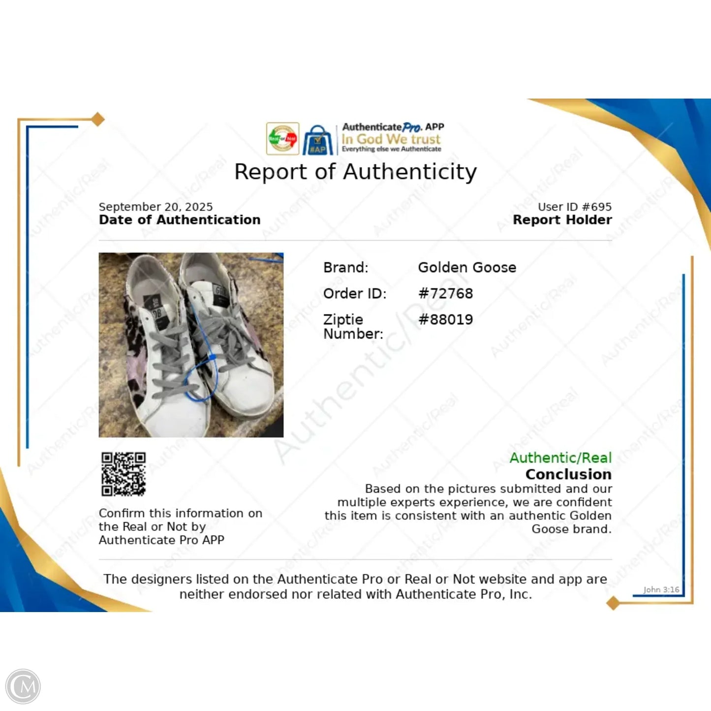 Shoes Luxury Designer By Golden Goose In Pink & White, Size: 7.5
