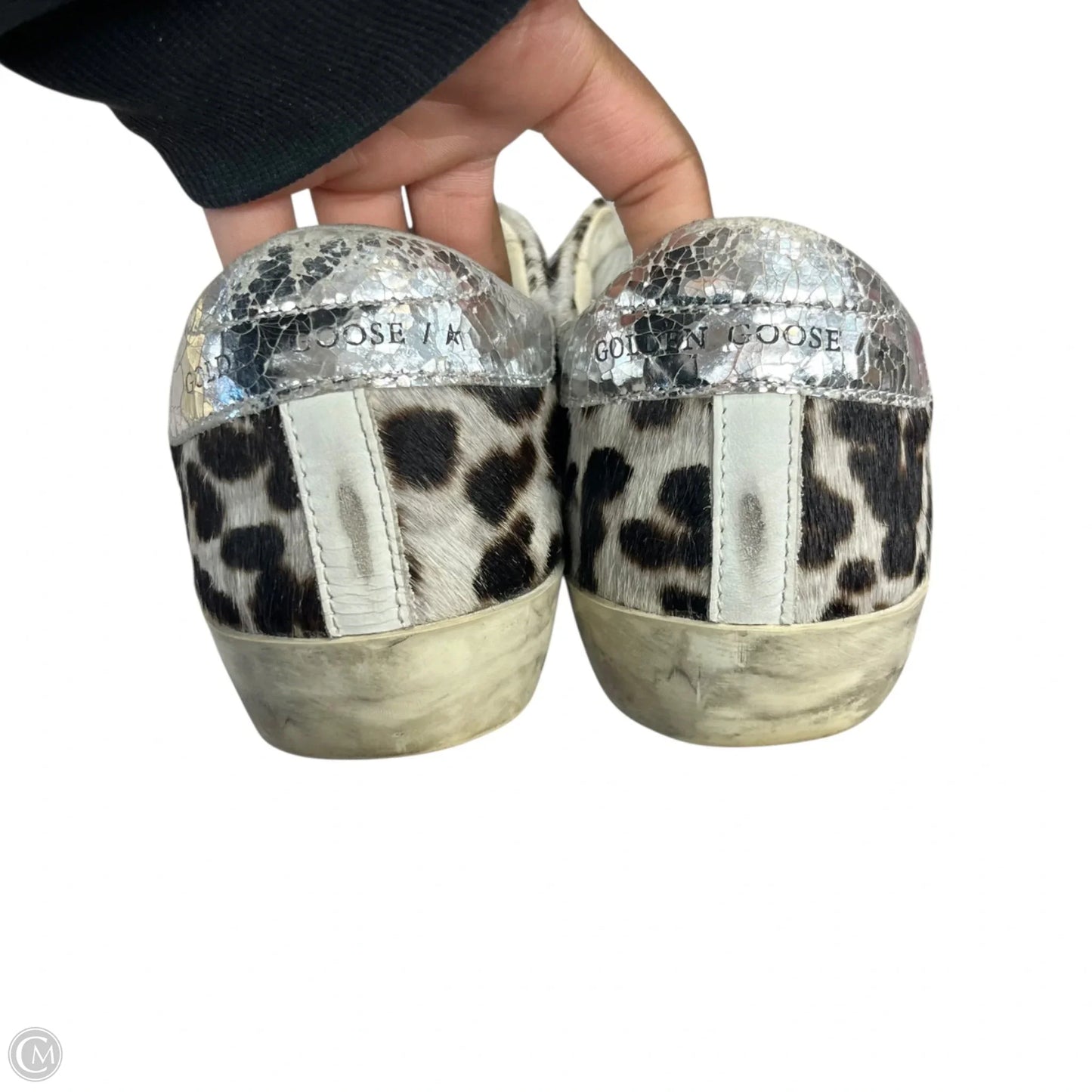 Shoes Luxury Designer By Golden Goose In Pink & White, Size: 7.5