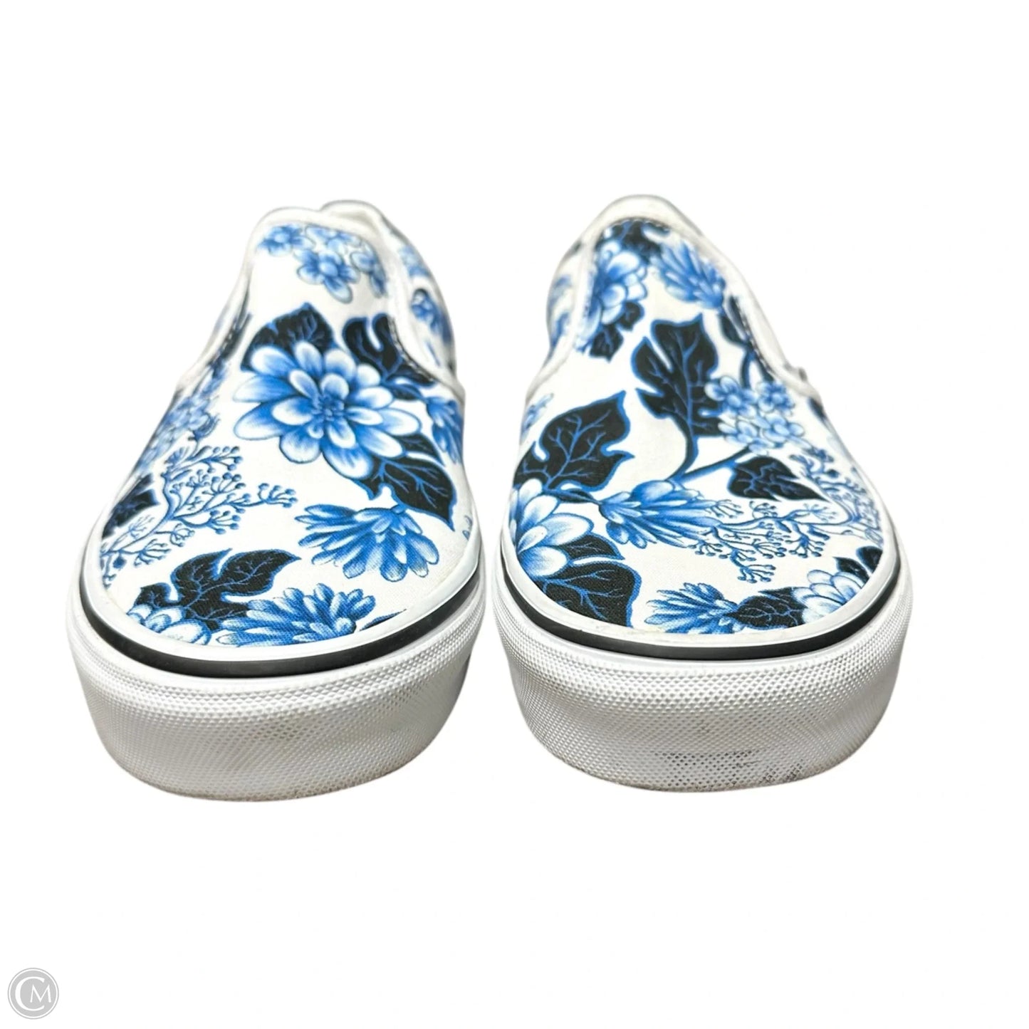 Shoes Flats By Vans In Blue & White, Size: 8.5