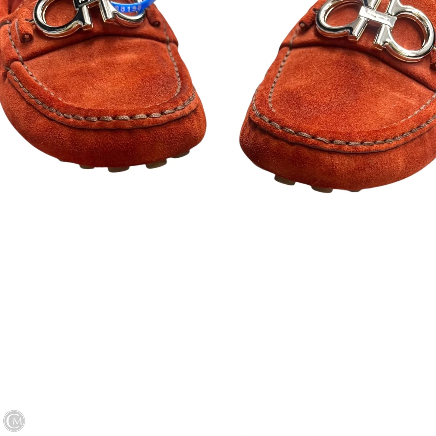 Shoes Luxury Designer By Ferragamo In Orange, Size: 7