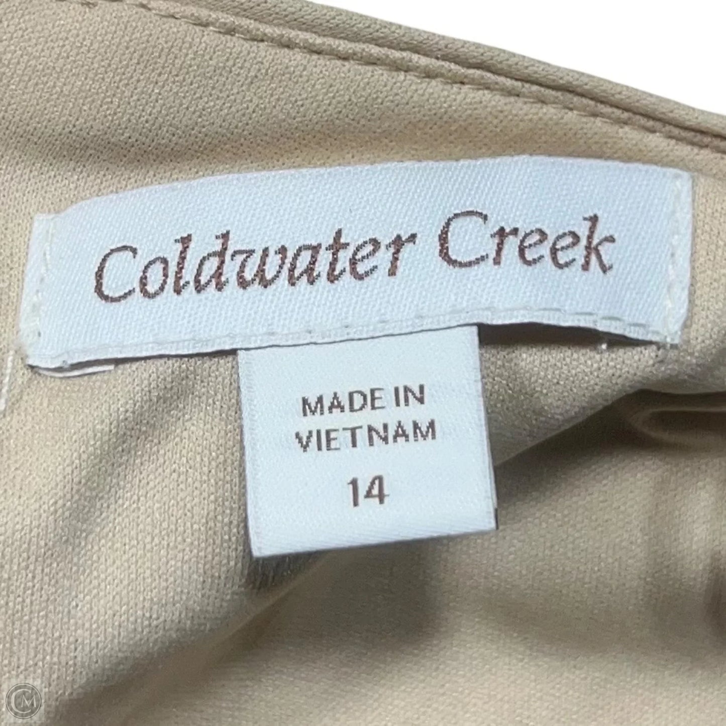 Dress Party Midi By Coldwater Creek In Gold, Size: L