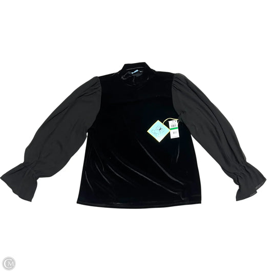 Top Long Sleeve By Cece In Black, Size: L