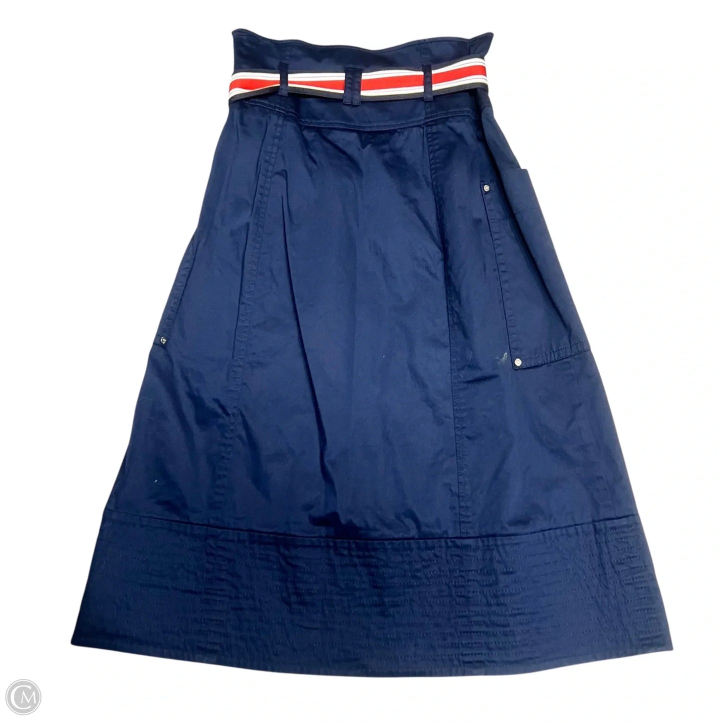 Skirt Midi By Karen Millen In Navy, Size: 4