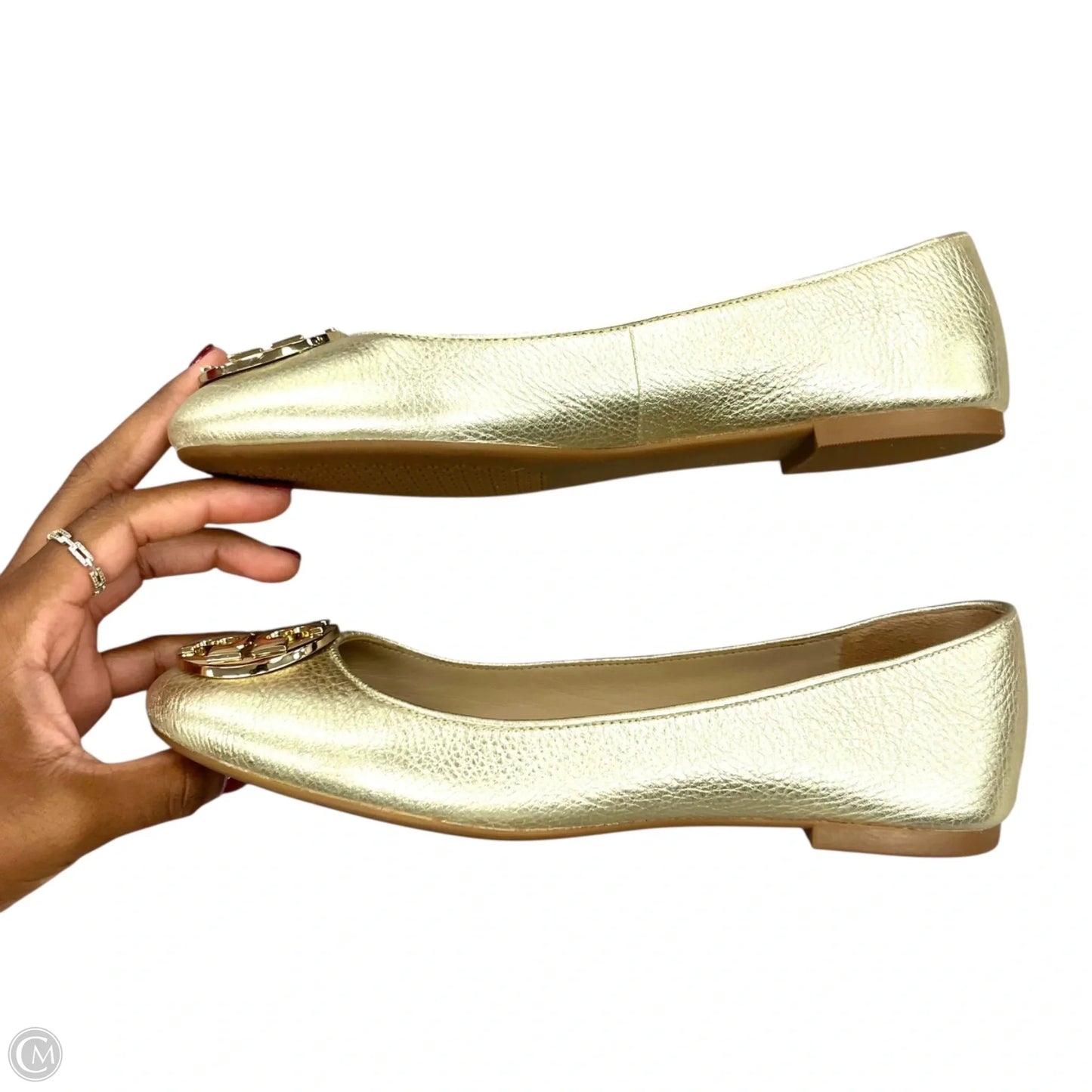 Shoes Designer By Tory Burch In Gold, Size: 6.5