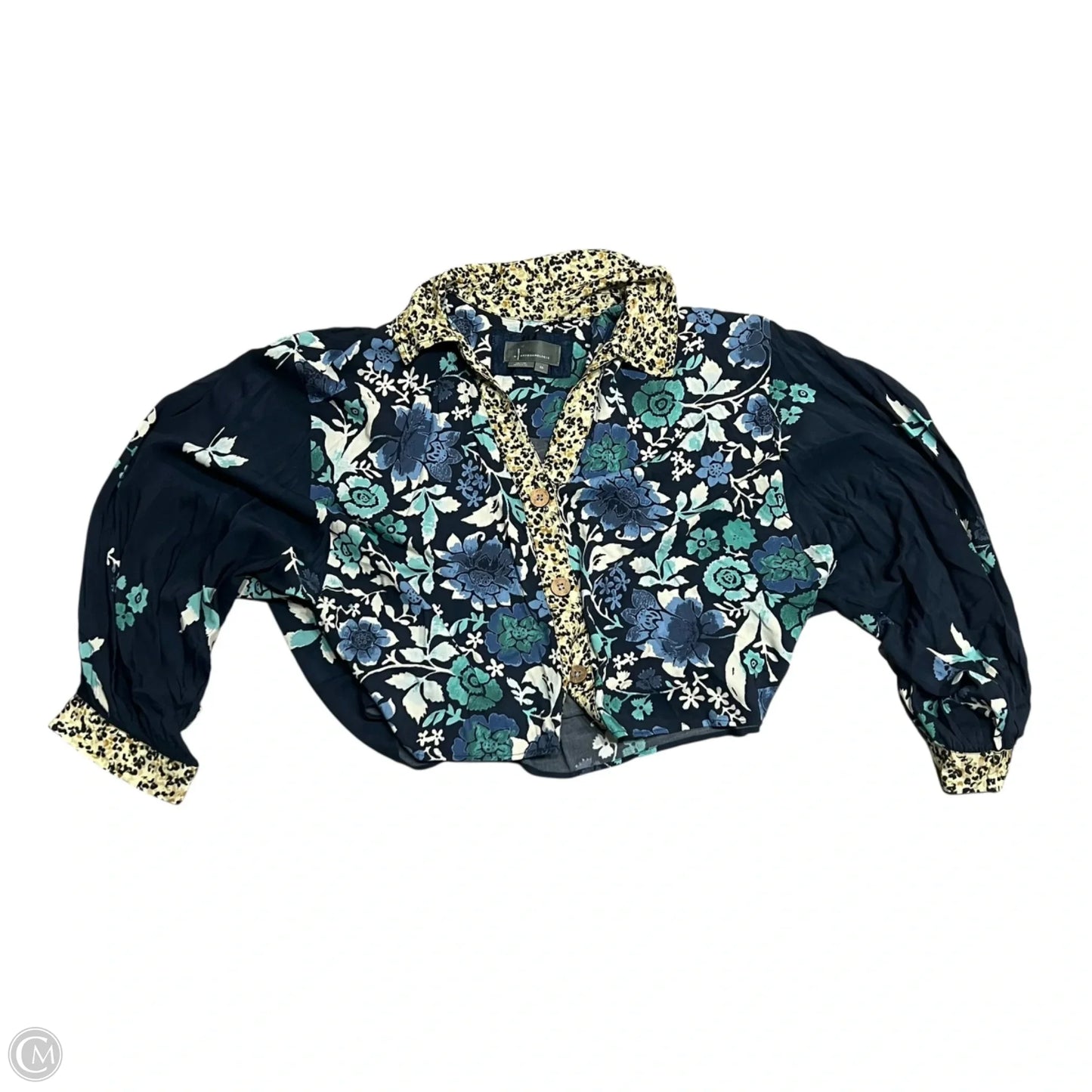 Top Long Sleeve By Anthropologie In Blue, Size: Xs