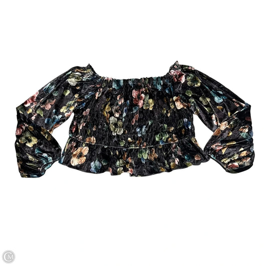 Top Long Sleeve By Hutch In Blue & Grey, Size: 3x