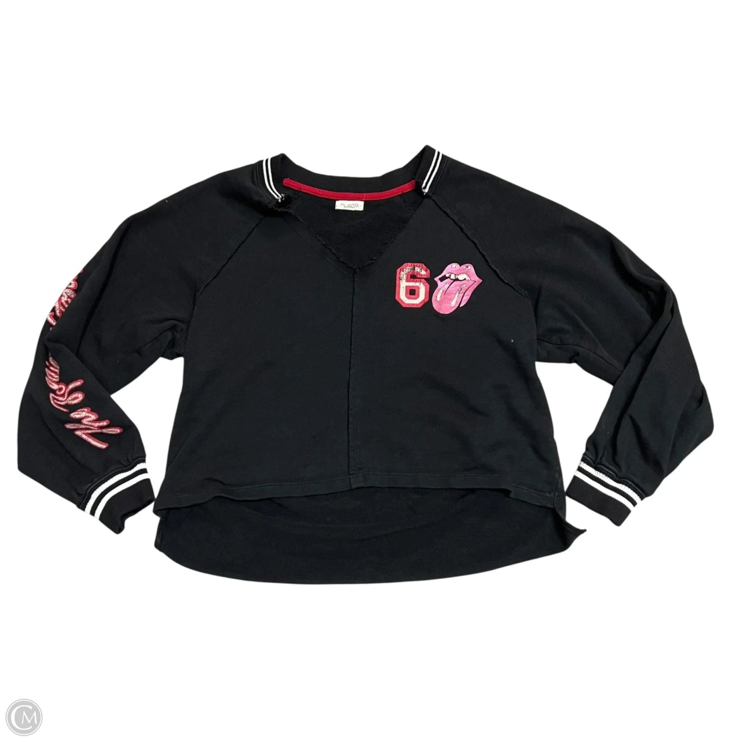 Sweatshirt Crewneck By Pilcro In Black & Red, Size: Xs