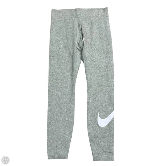 Athletic Leggings By Nike In Grey, Size: 8