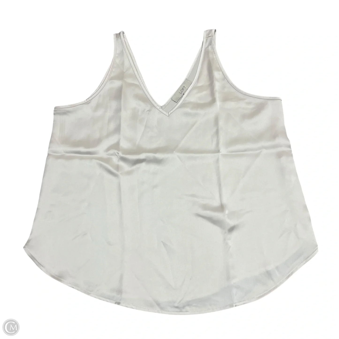 Top Sleeveless By Loft In Cream, Size: M