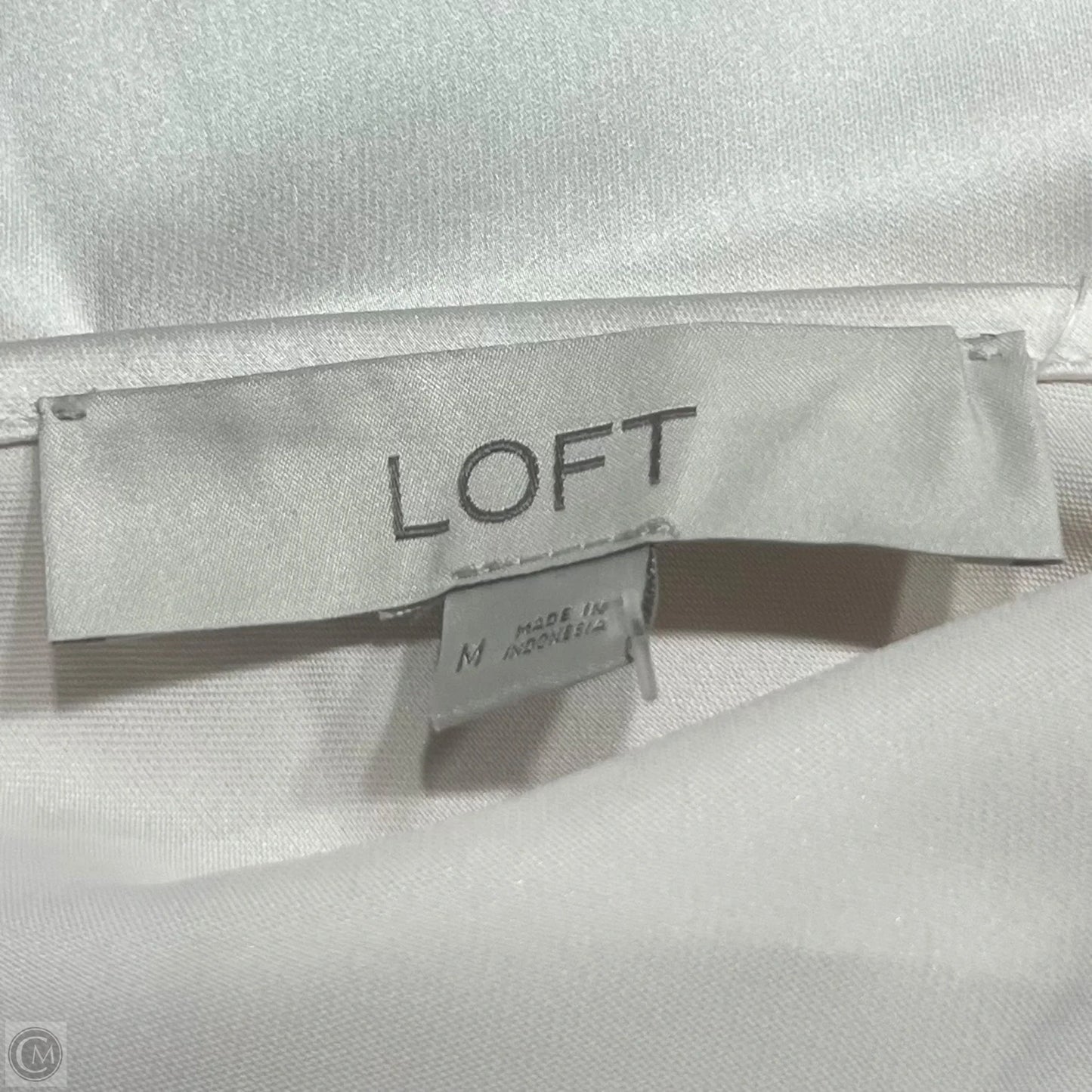 Top Sleeveless By Loft In Cream, Size: M
