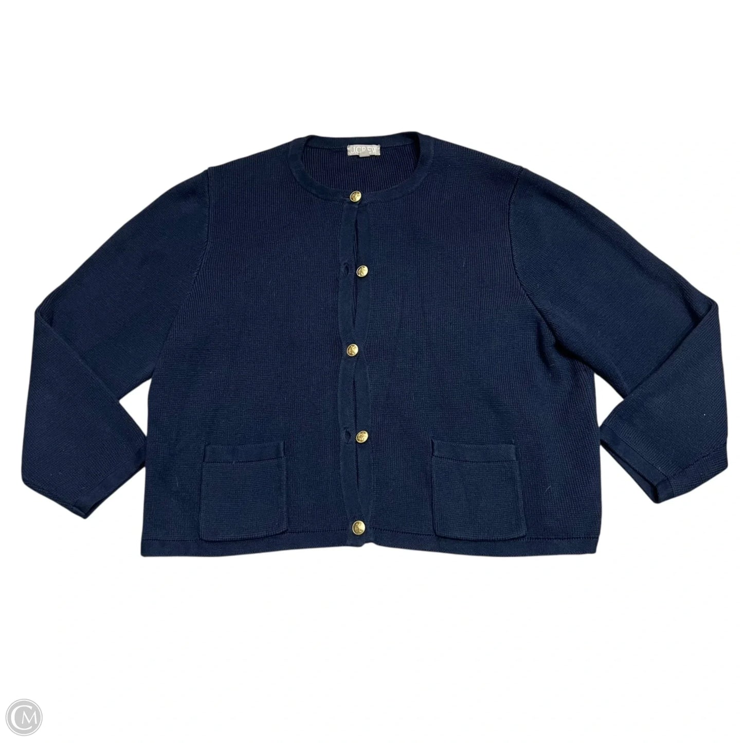 Sweater Cardigan By J. Crew In Navy, Size: 2x