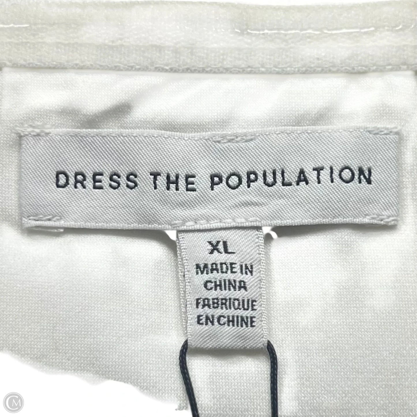 Dress Party Long By Dress The Population In Cream, Size: Xl