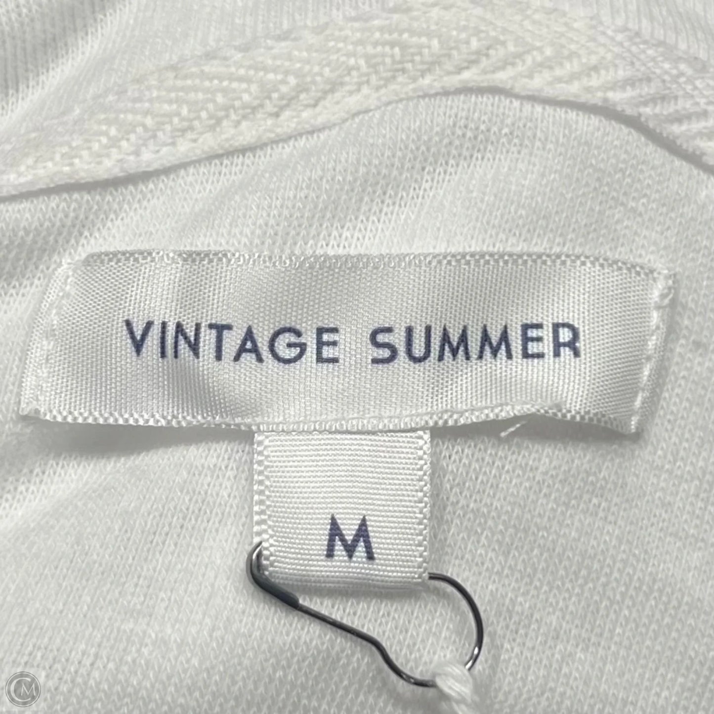 Sweatshirt Hoodie By Vintage Summer  In White, Size: M