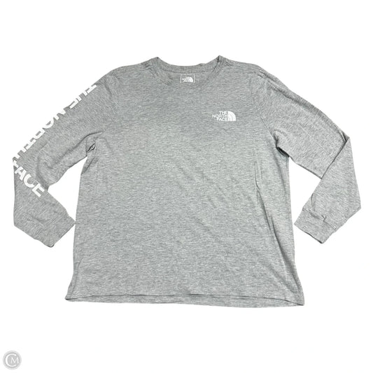 Top Long Sleeve By The North Face In Grey & White, Size: Xl