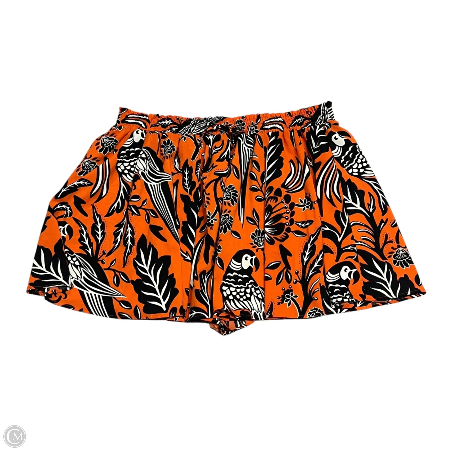 Skirt Mini & Short By Unique Vintage In Black & Orange, Size: 2x