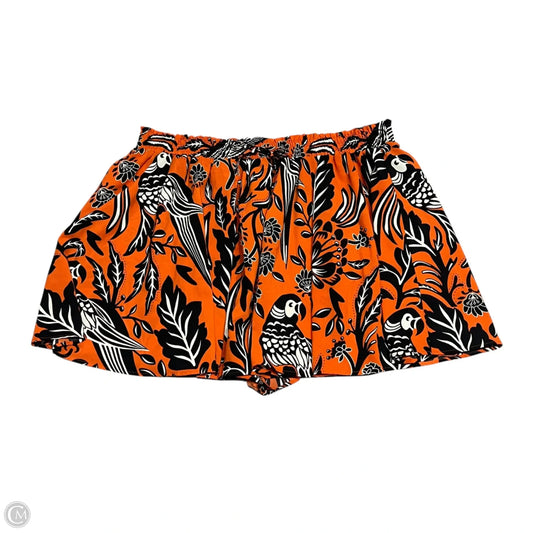 Skirt Mini & Short By Unique Vintage In Black & Orange, Size: 2x