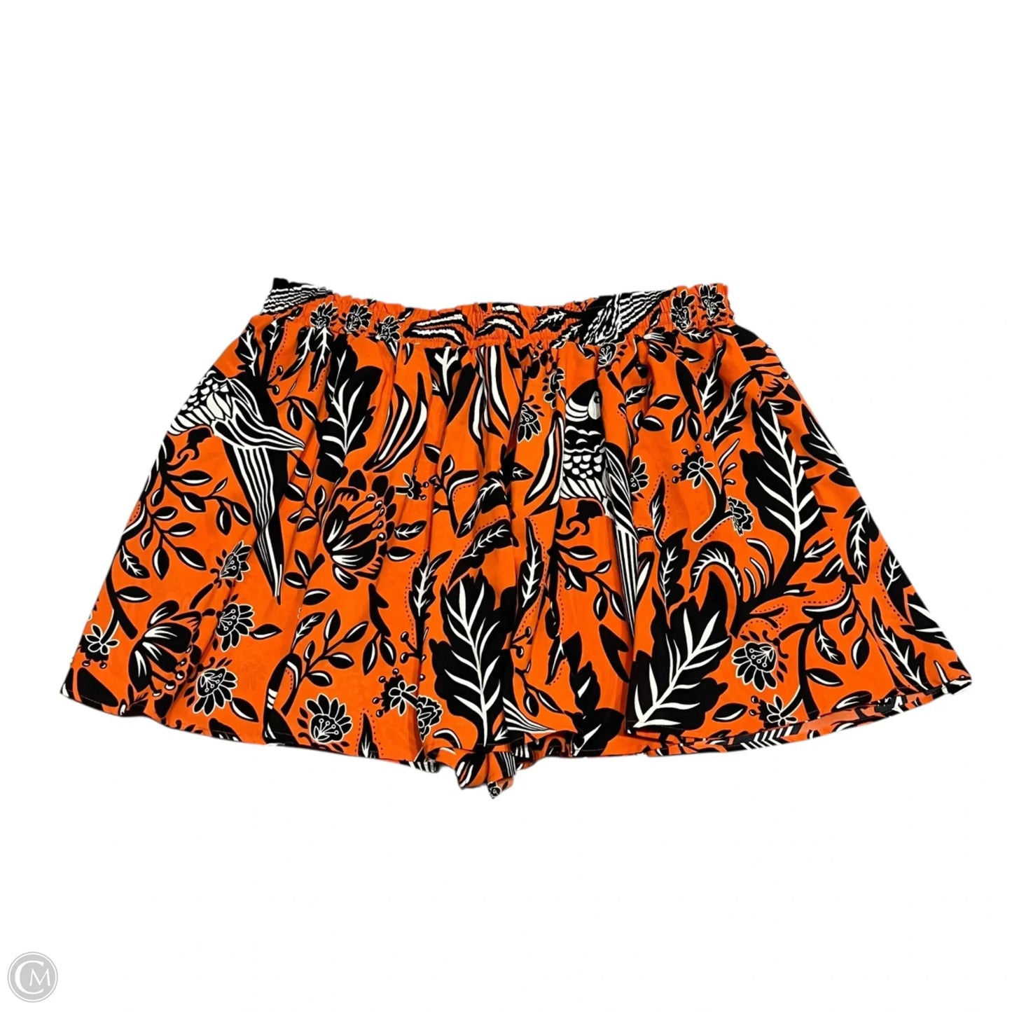 Skirt Mini & Short By Unique Vintage In Black & Orange, Size: 2x