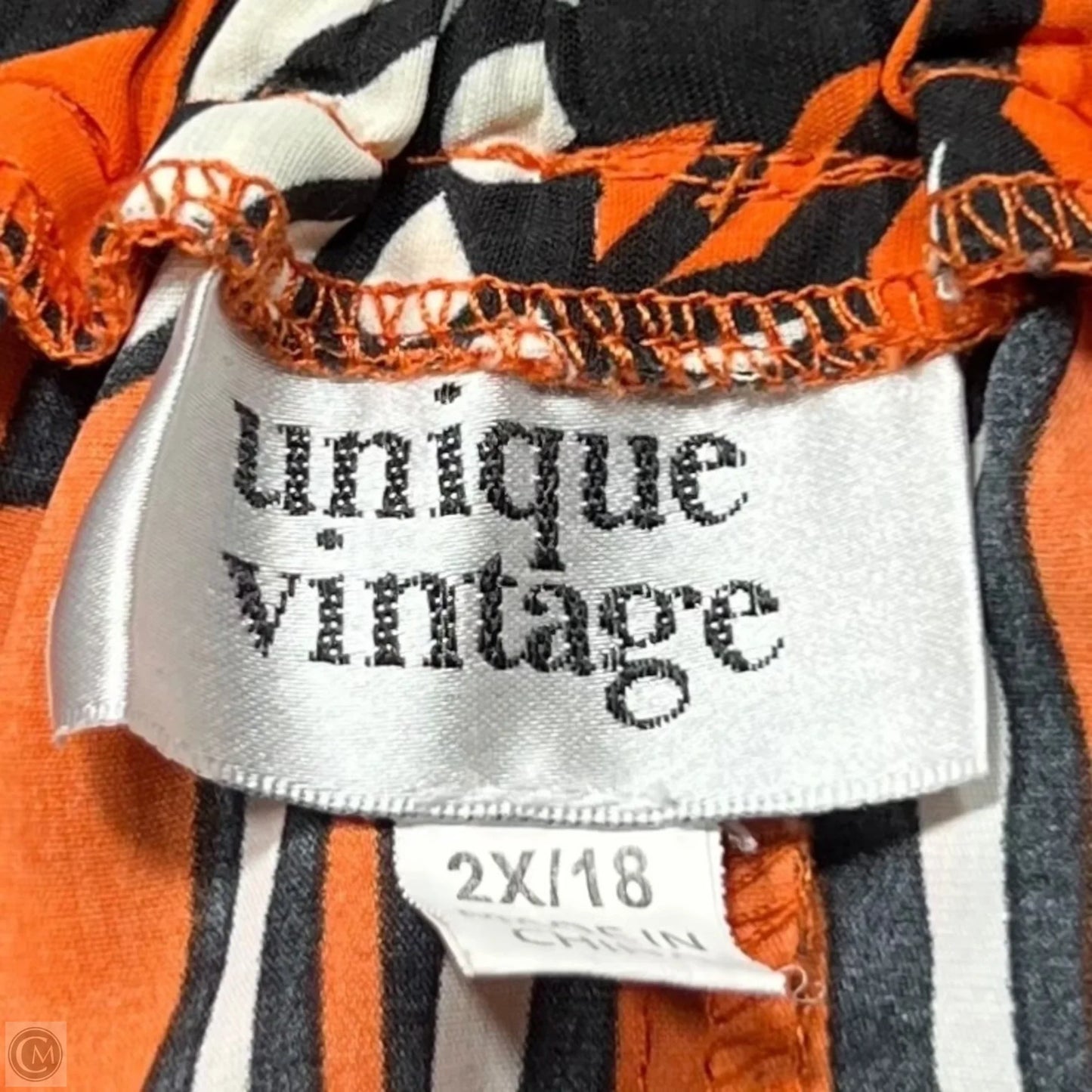 Skirt Mini & Short By Unique Vintage In Black & Orange, Size: 2x