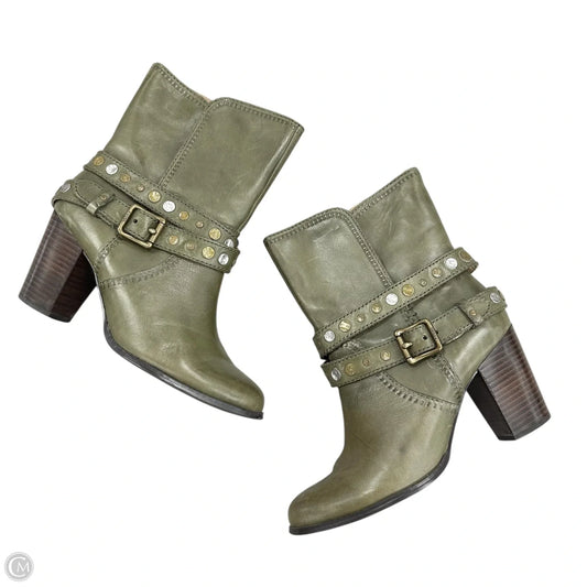 Boots Ankle Heels By Fossil In Green, Size: 8