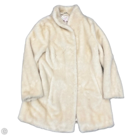 Coat Faux Fur & Sherpa By Eliza J In Cream, Size: Xl