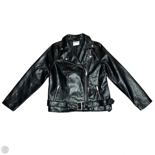 Jacket Moto By Old Navy In Black, Size: L