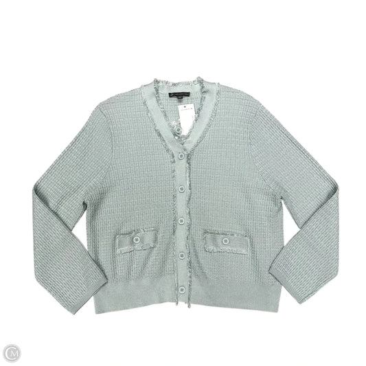 Sweater Cardigan By Adrianna Papell In Blue, Size: L