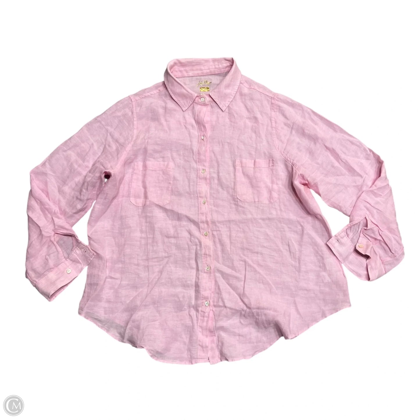 Top Long Sleeve Designer By Lilly Pulitzer In Pink, Size: Xxl