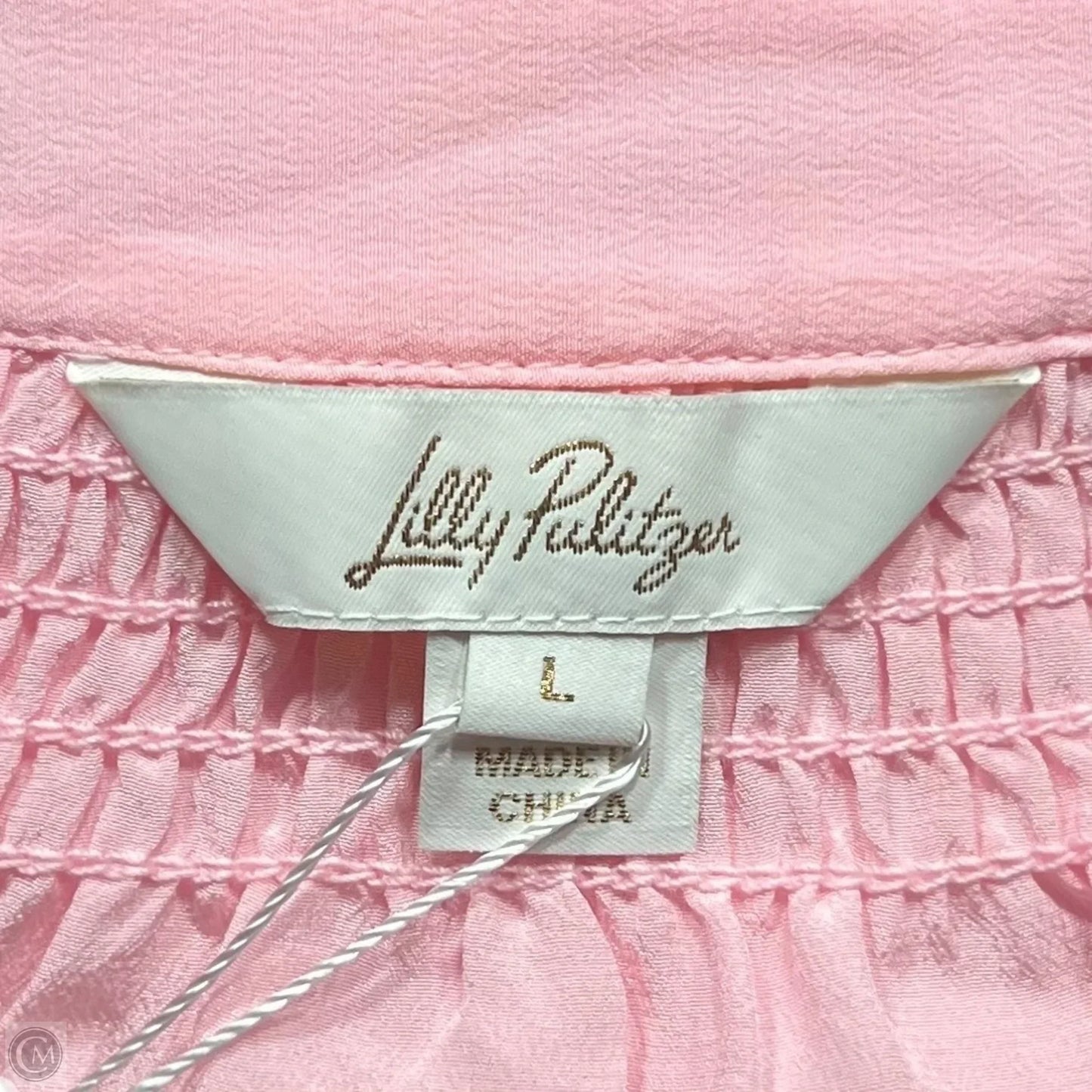 Top Long Sleeve Designer By Lilly Pulitzer In Peach, Size: L