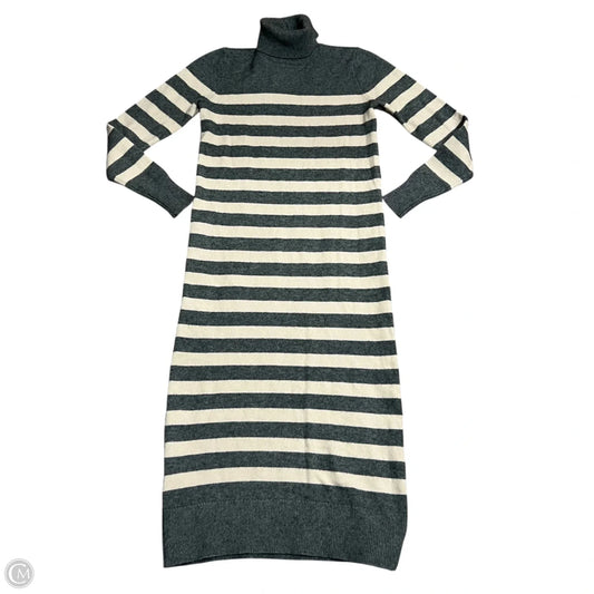 Dress Sweater By Ann Taylor In Cream & Grey, Size: Xs