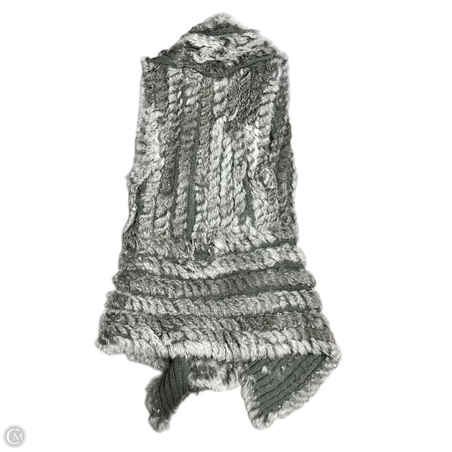 Sweater Cardigan Fur By Shahchi In Grey, Size: S