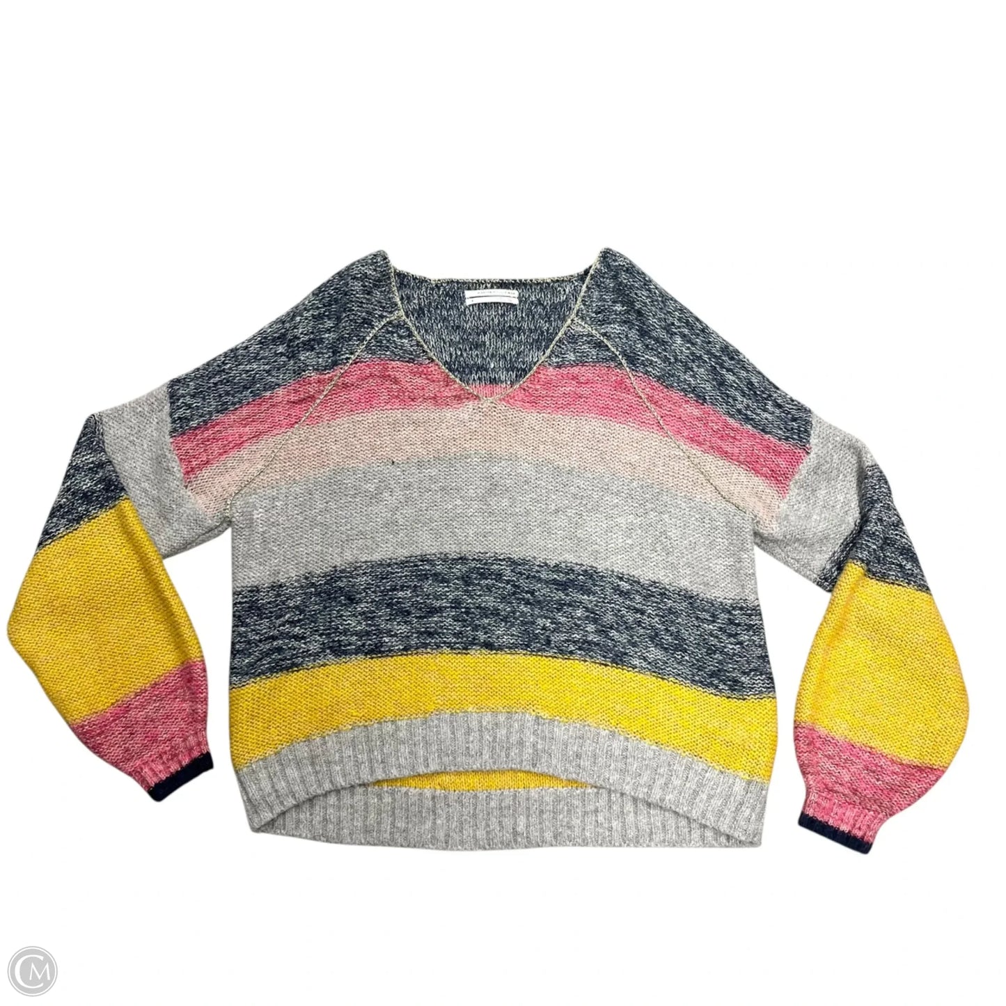 Sweater By Anthropologie In Grey & Pink, Size: S