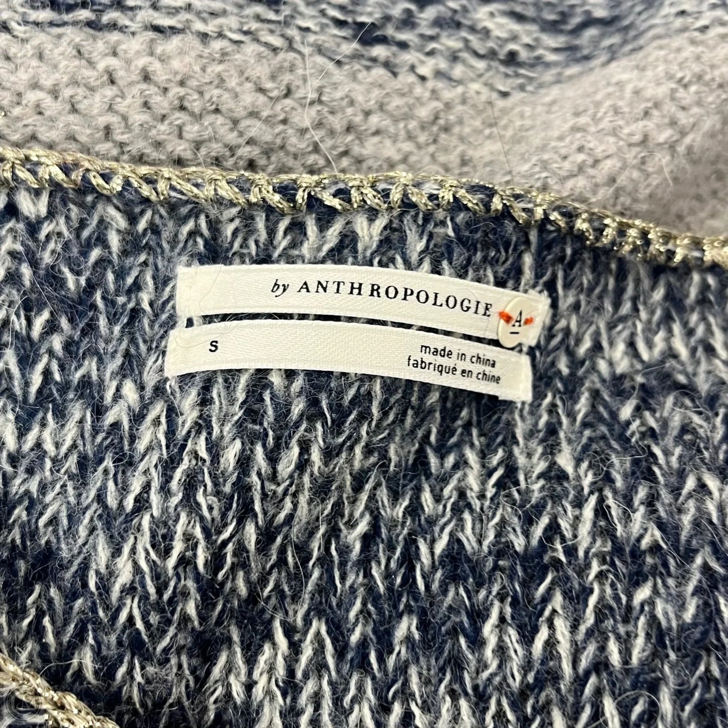 Sweater By Anthropologie In Grey & Pink, Size: S