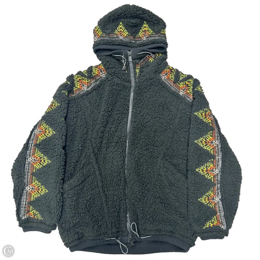 Jacket Faux Fur & Sherpa By Free People In Black & Yellow, Size: S