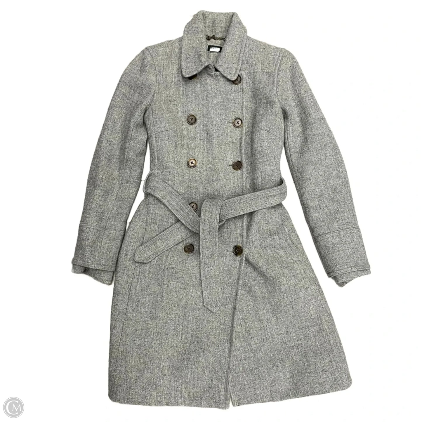 Coat Peacoat By J. Crew In Grey, Size: S