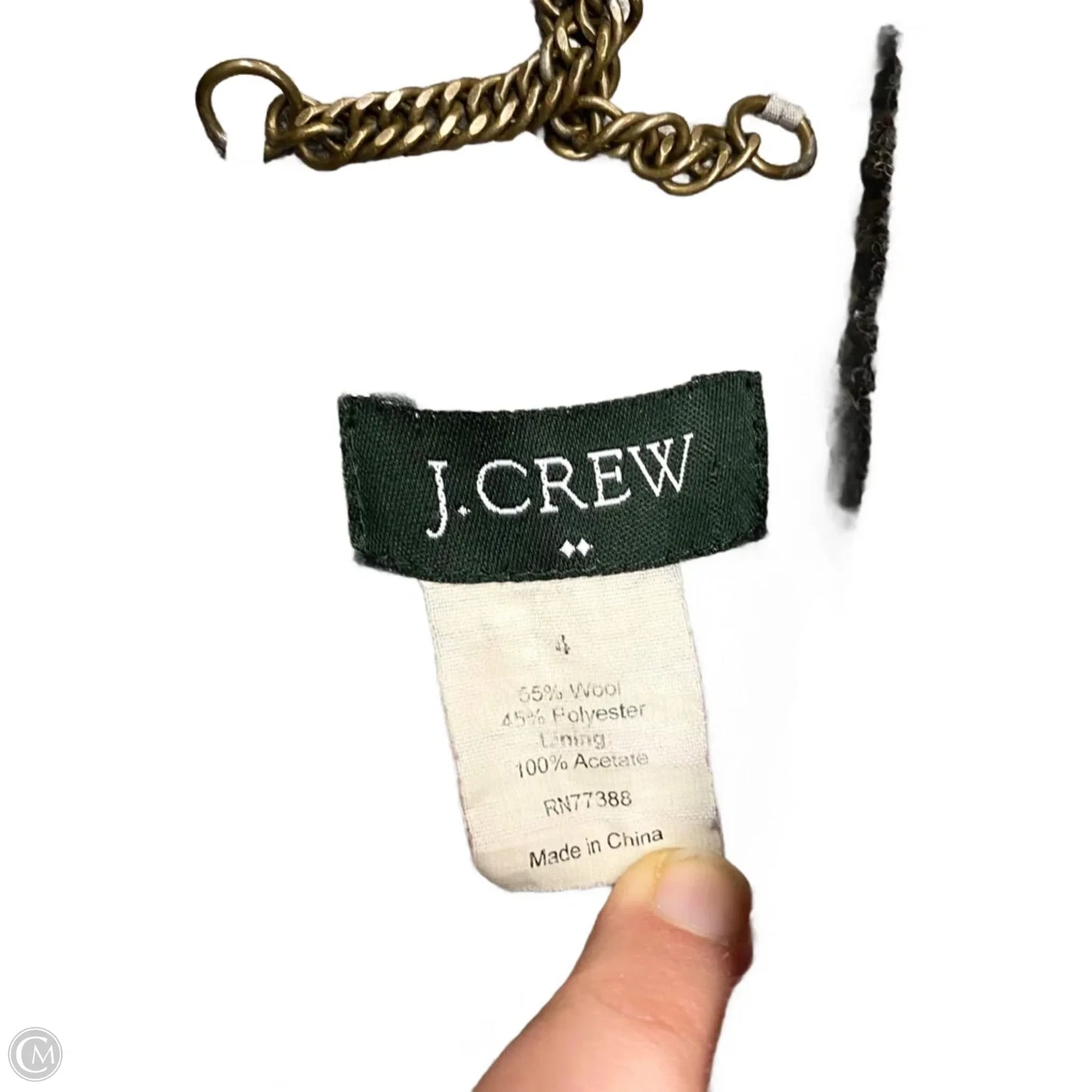 Coat Peacoat By J. Crew In Grey, Size: S