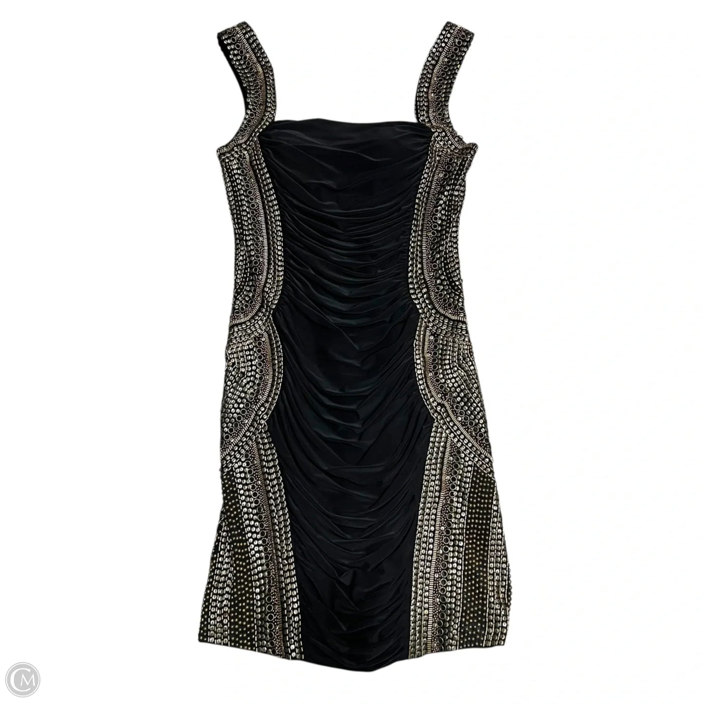 Dress Party Short By Mignon In Black & Gold, Size: S