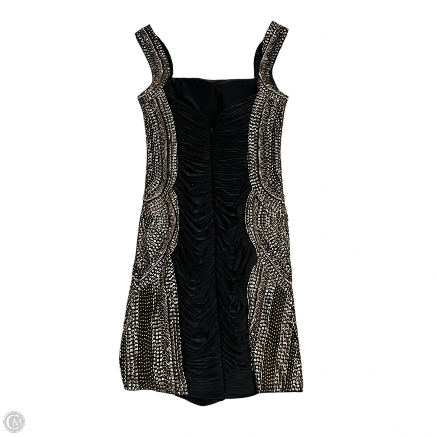 Dress Party Short By Mignon In Black & Gold, Size: S