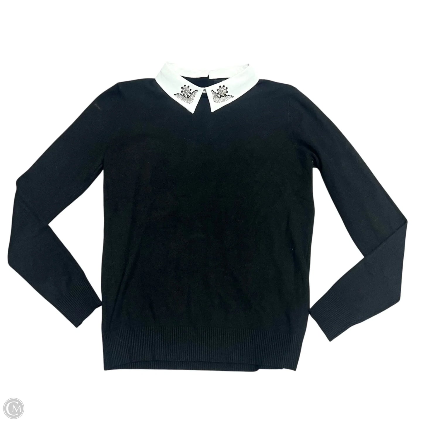 Sweater By Milano In Black & White, Size: M