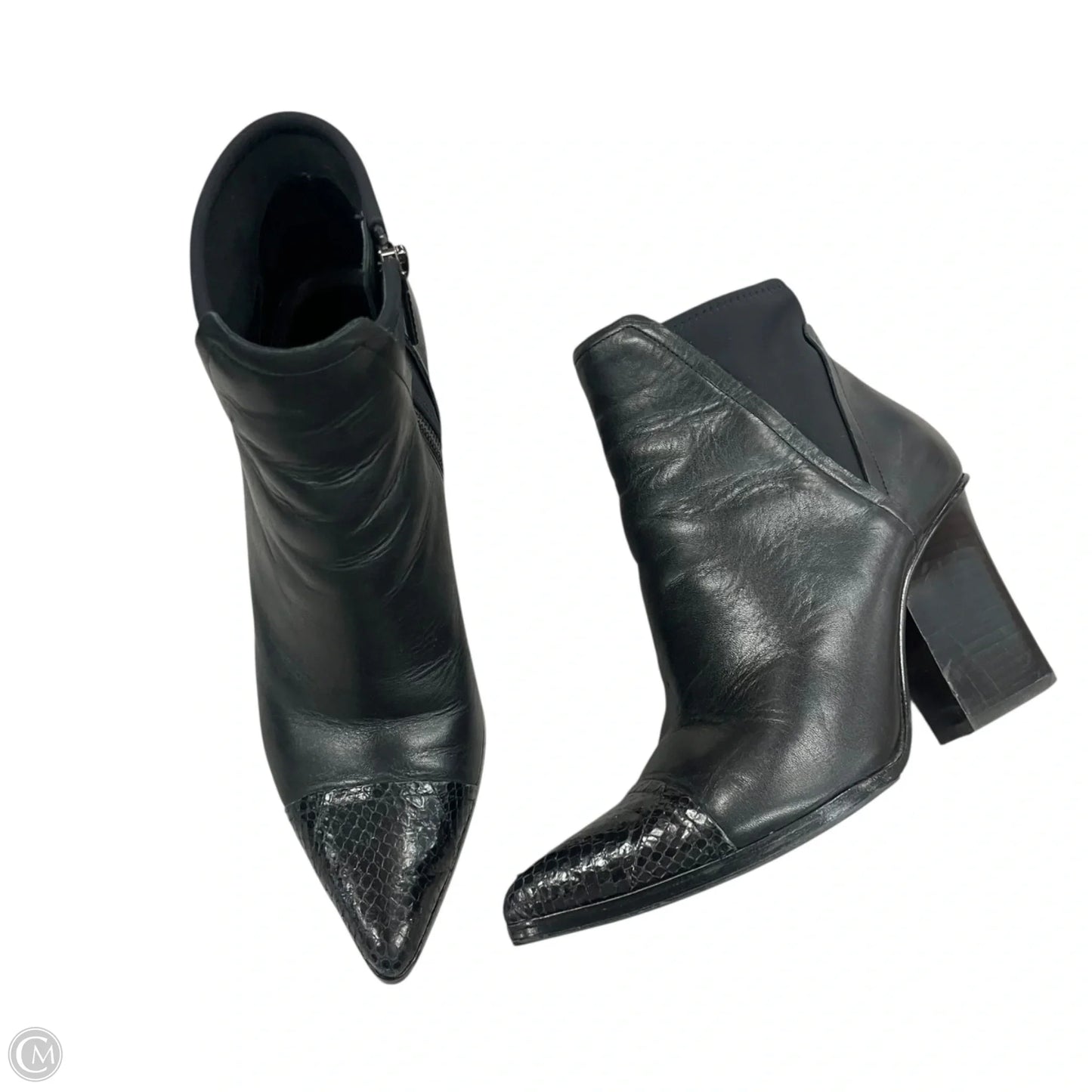 Boots Ankle Heels By Donald Pliner In Black, Size: 9.5