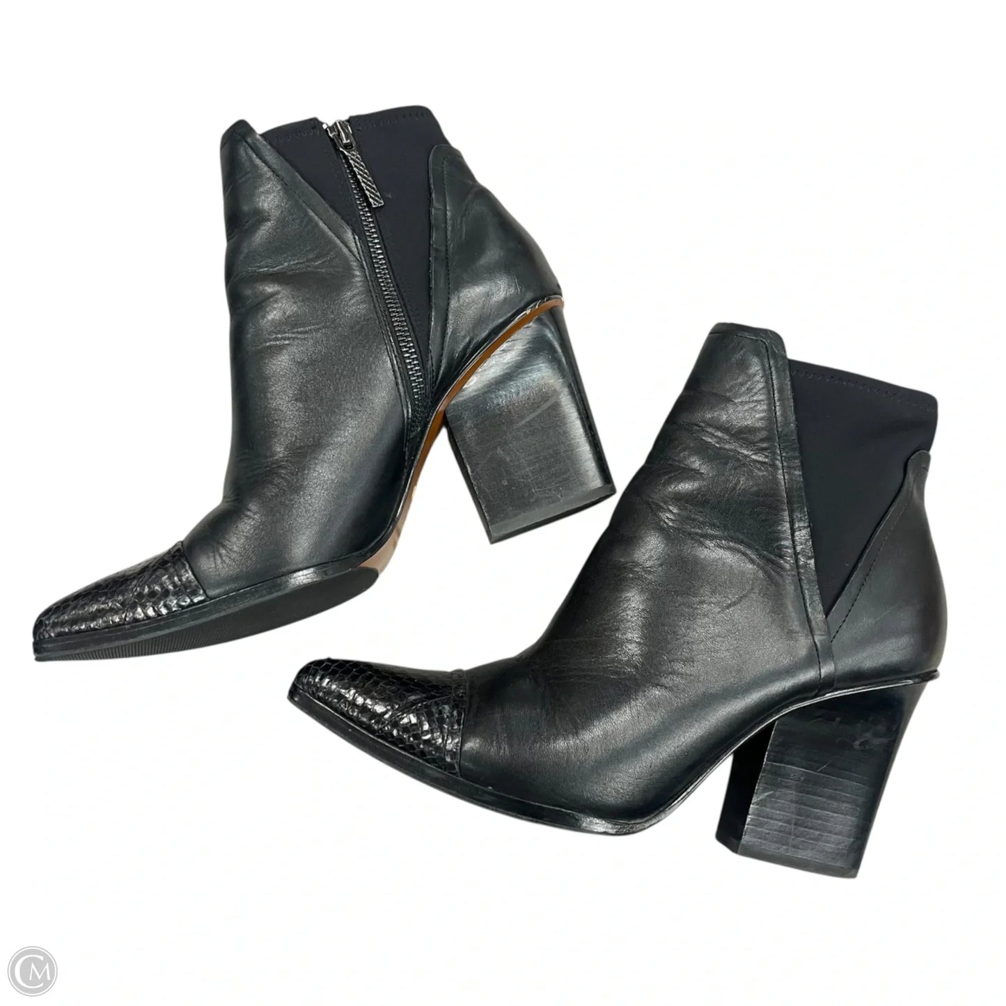 Boots Ankle Heels By Donald Pliner In Black, Size: 9.5